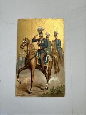 B T Babbitt Best Soap Victorian Trade Card Depicting German Military 1885